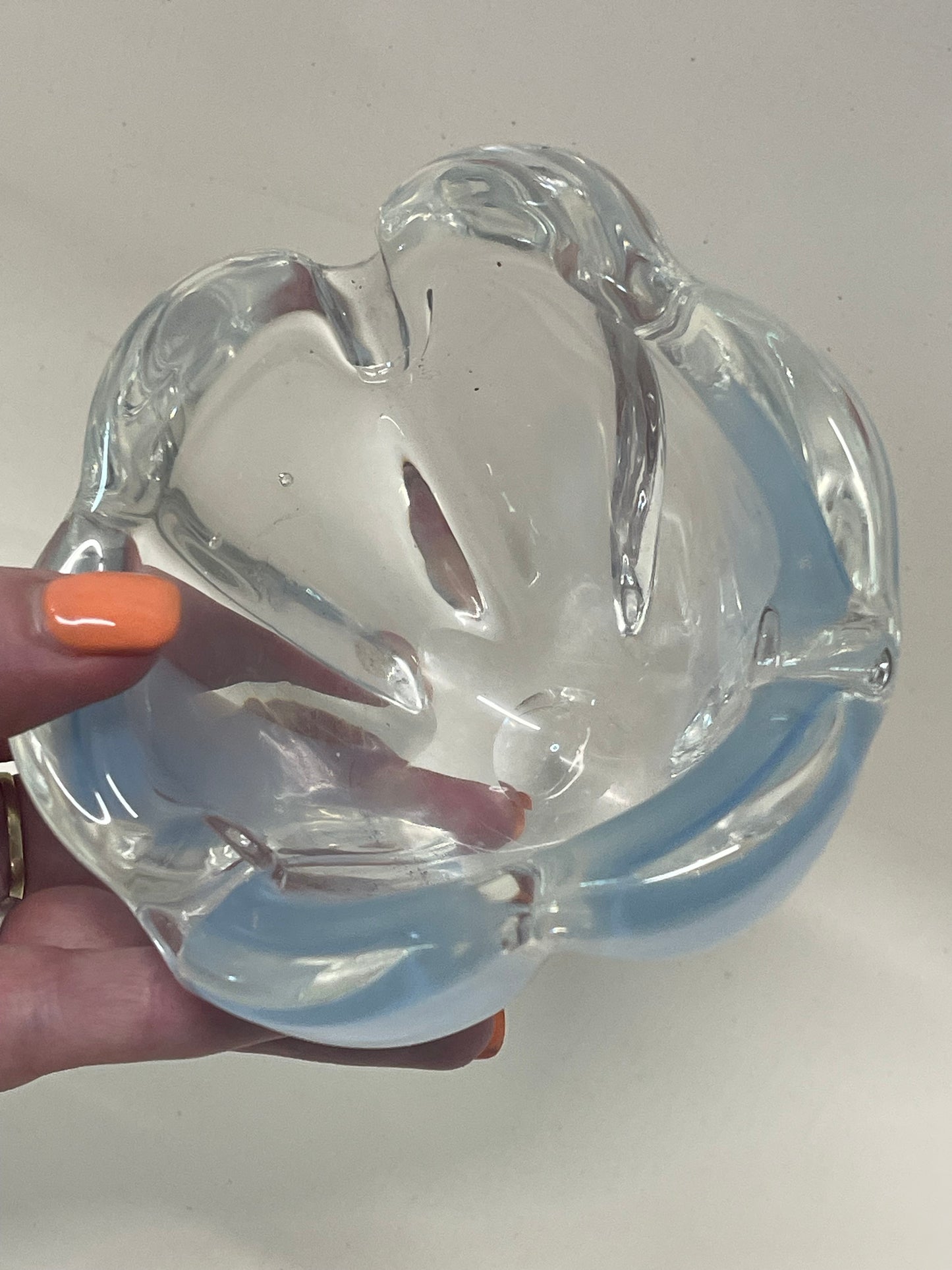 Vintage Murano Alabastro Pale Blue Glass bowl