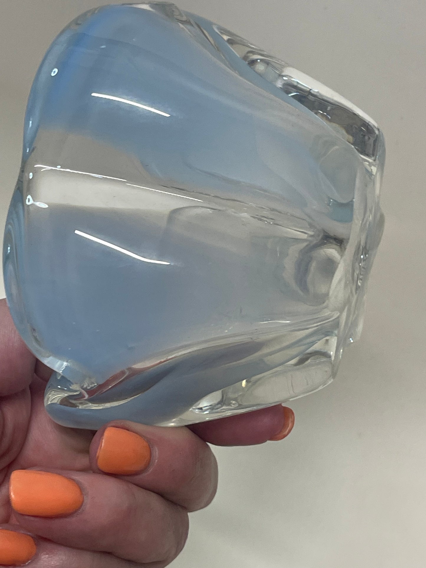 Vintage Murano Alabastro Pale Blue Glass bowl