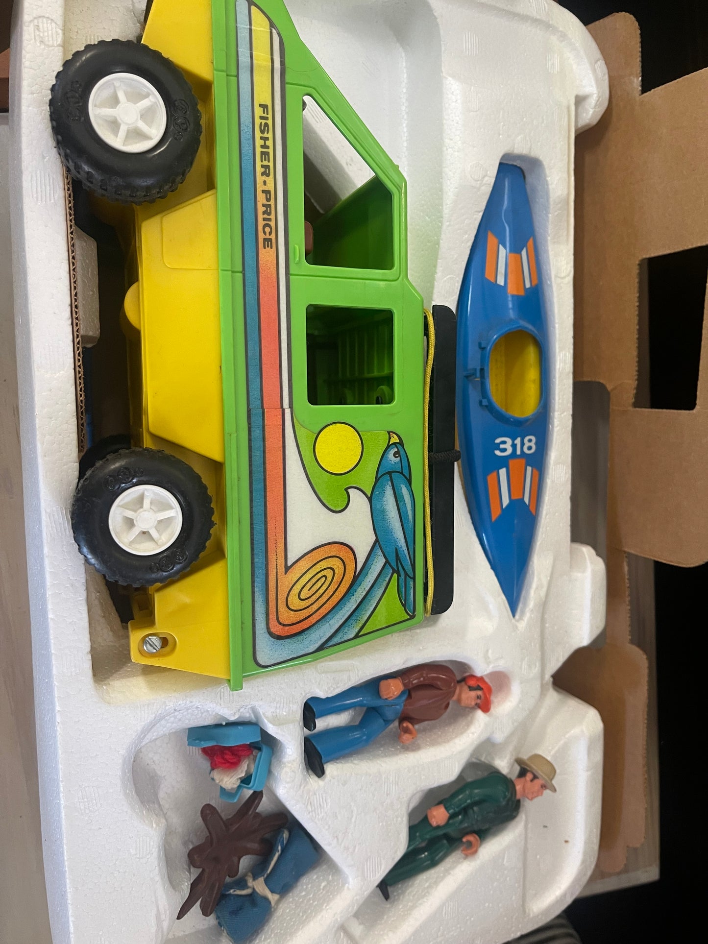 Vintage 70s Fisher Price daredevil sport van in original box