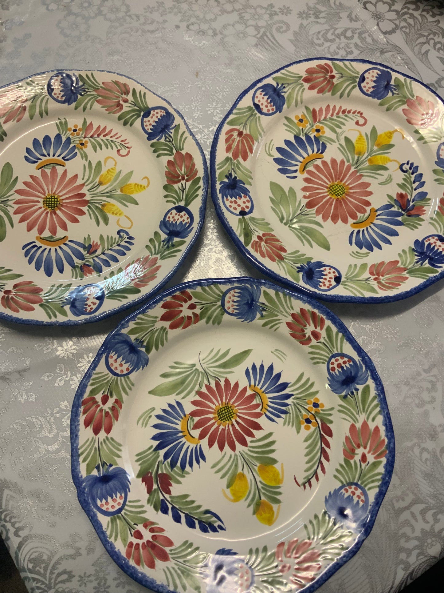 HB Quimper Faience Luncheon Plate 21 cm – Hand-Painted in France