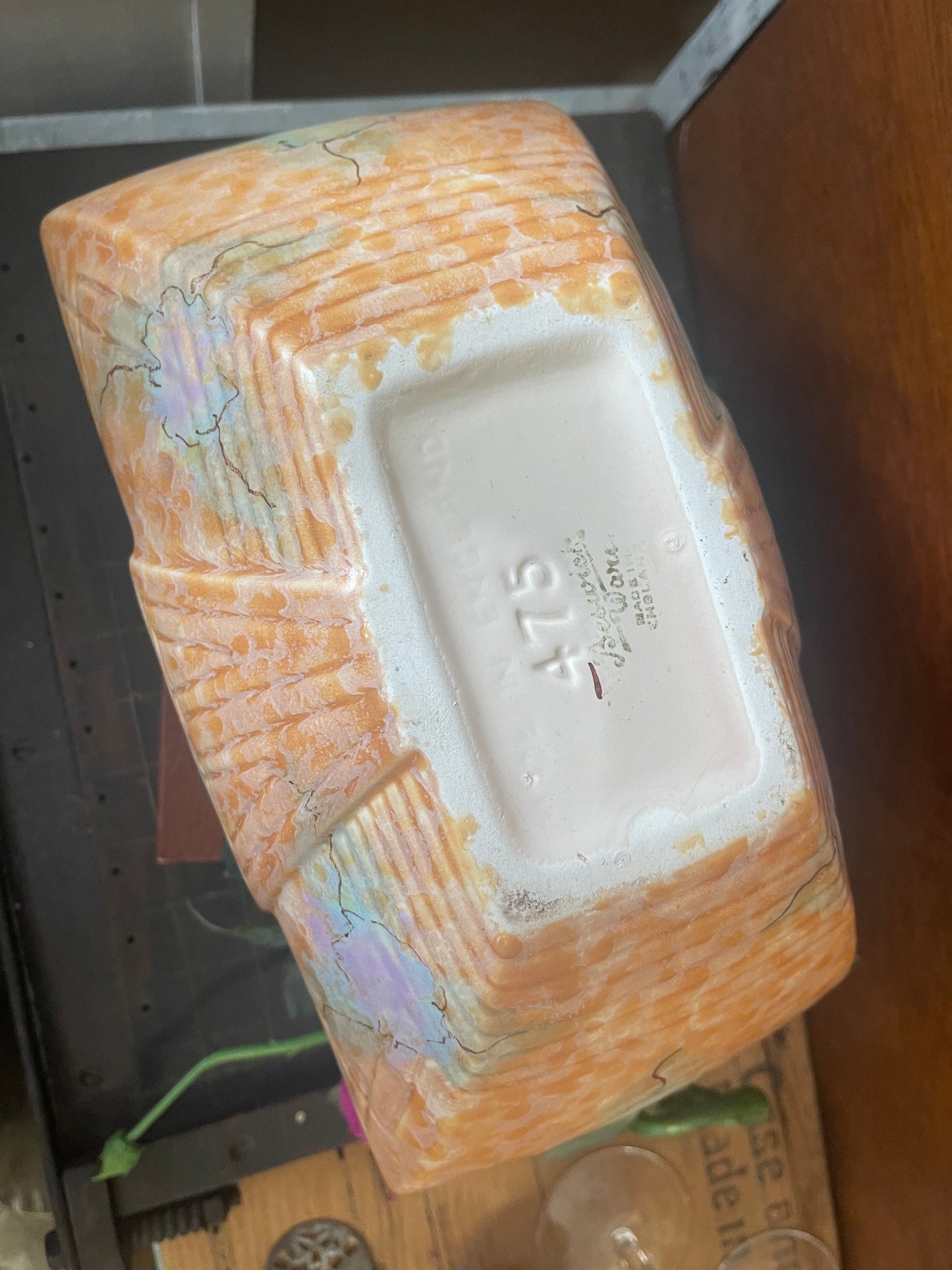 Art Deco Beswick Ware Centrepiece Basket Vase — Model 475 (c.1930s)