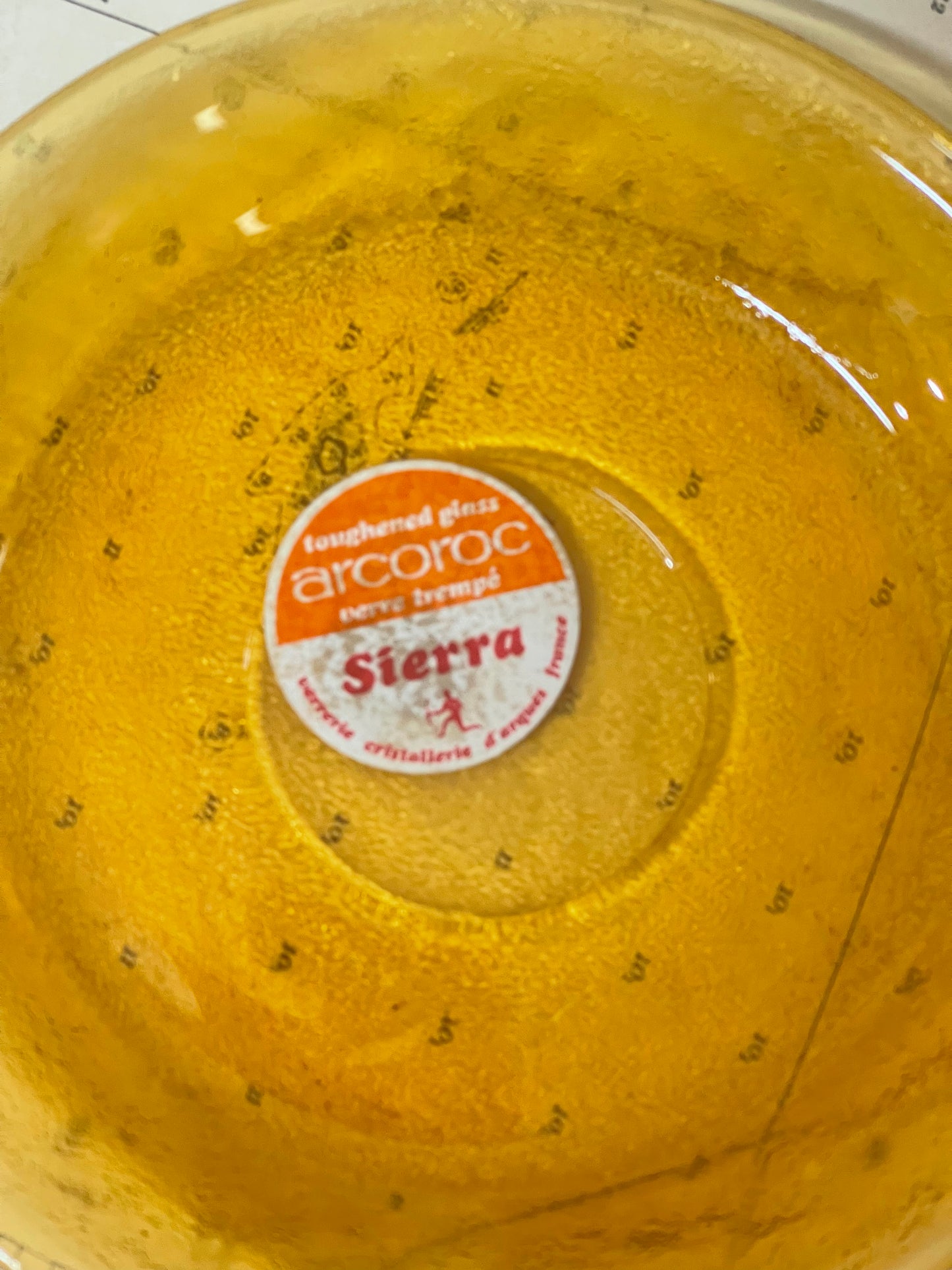 Arcoroc Amber Glass Tea Cups Set of 6 1970s