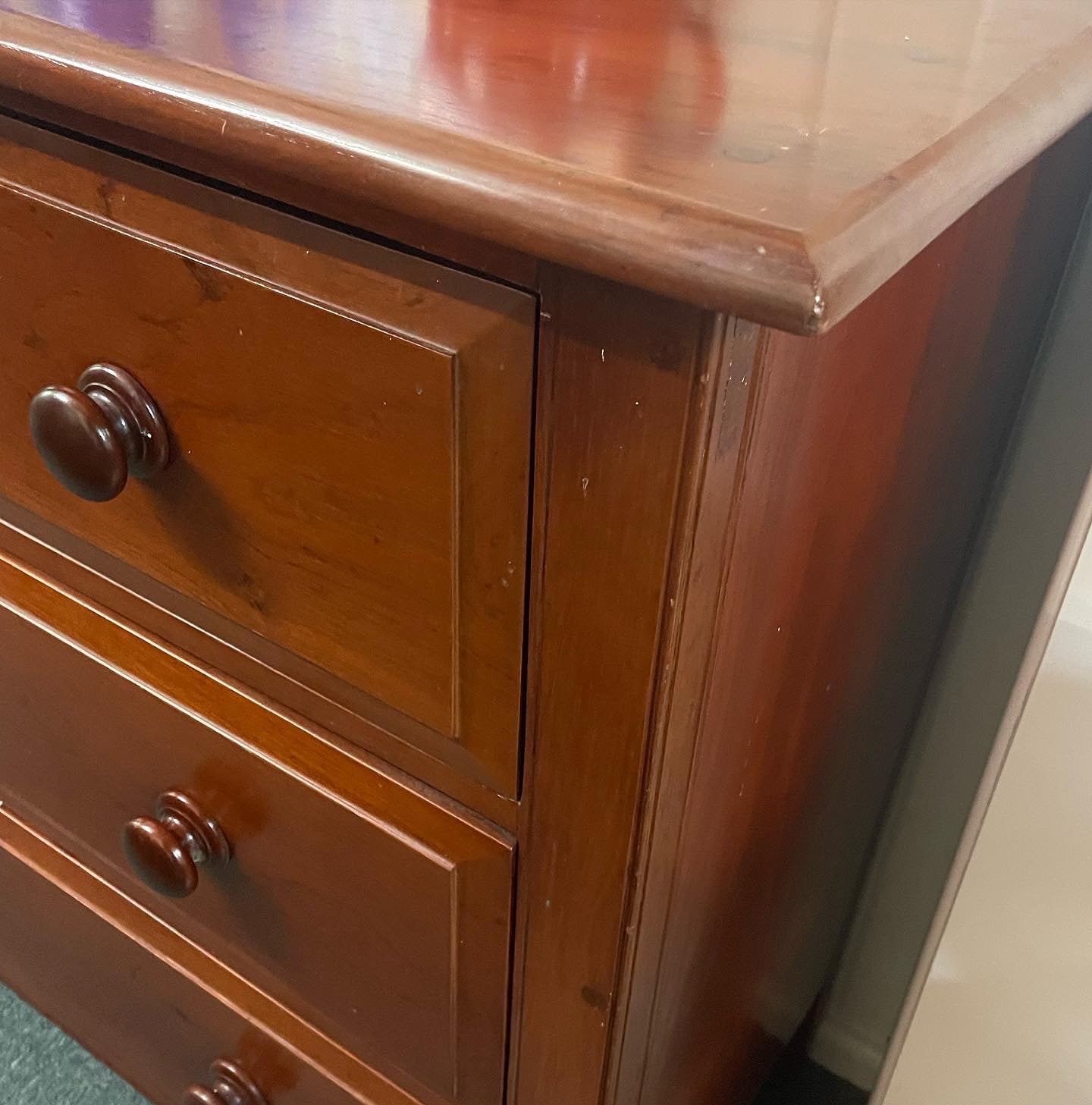 Antique Reproduction Timber chest of drawers