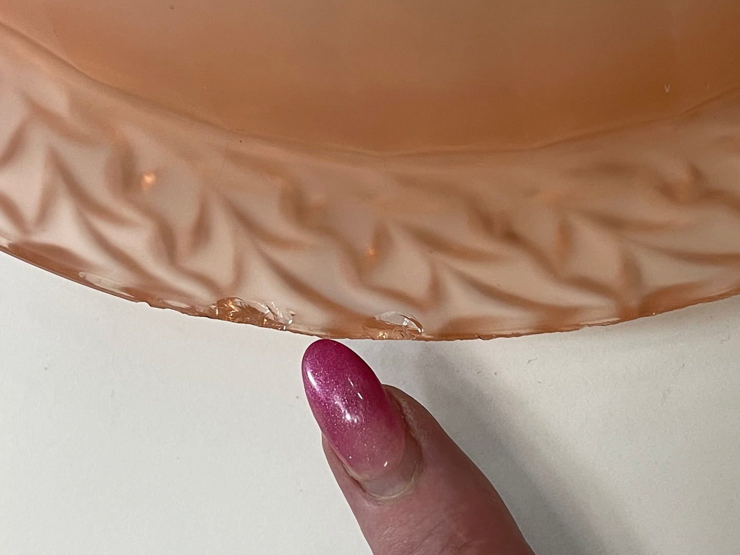 Vintage depression glass pink Berlin Bowl by Walther