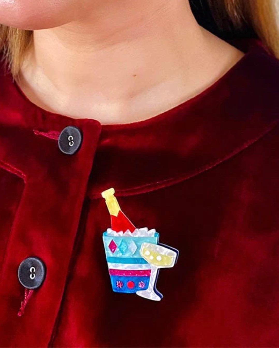 Christmas Bubbles brooch by Erstwilder