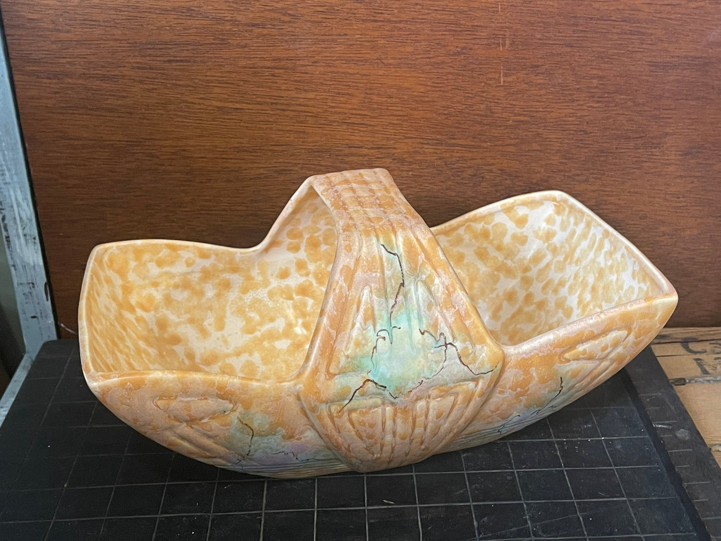 Art Deco Beswick Ware Flower or Fruit Basket Centre Piece Vase