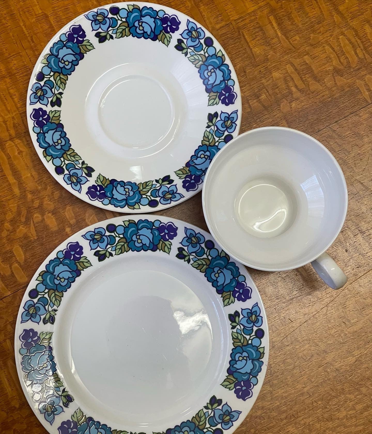 Funky 70s china trio ‘Amanda’ by Ridgeway England