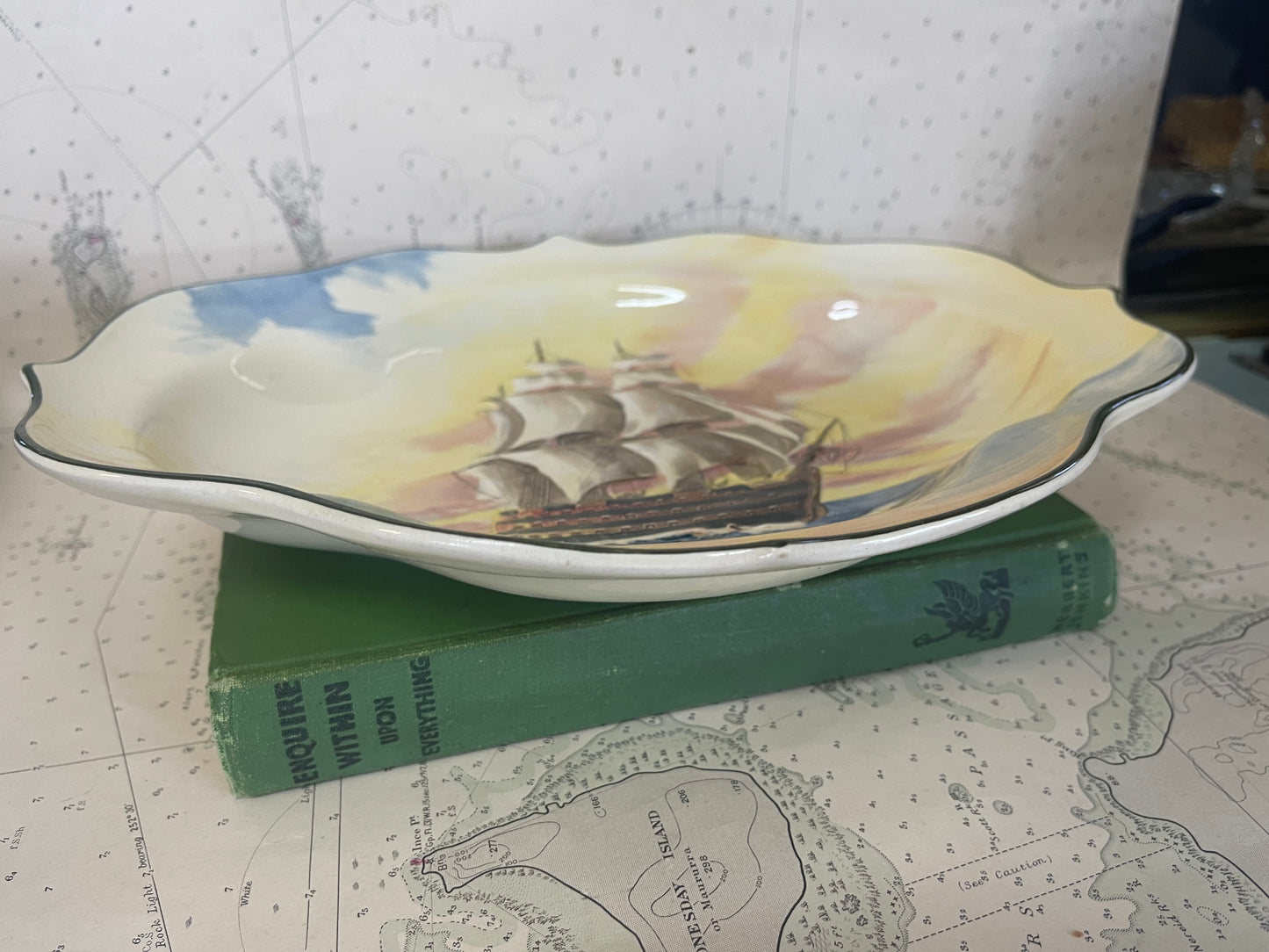 Royal Doulton famous ships dish H.M.S Victory flagship of Lord Nelson
