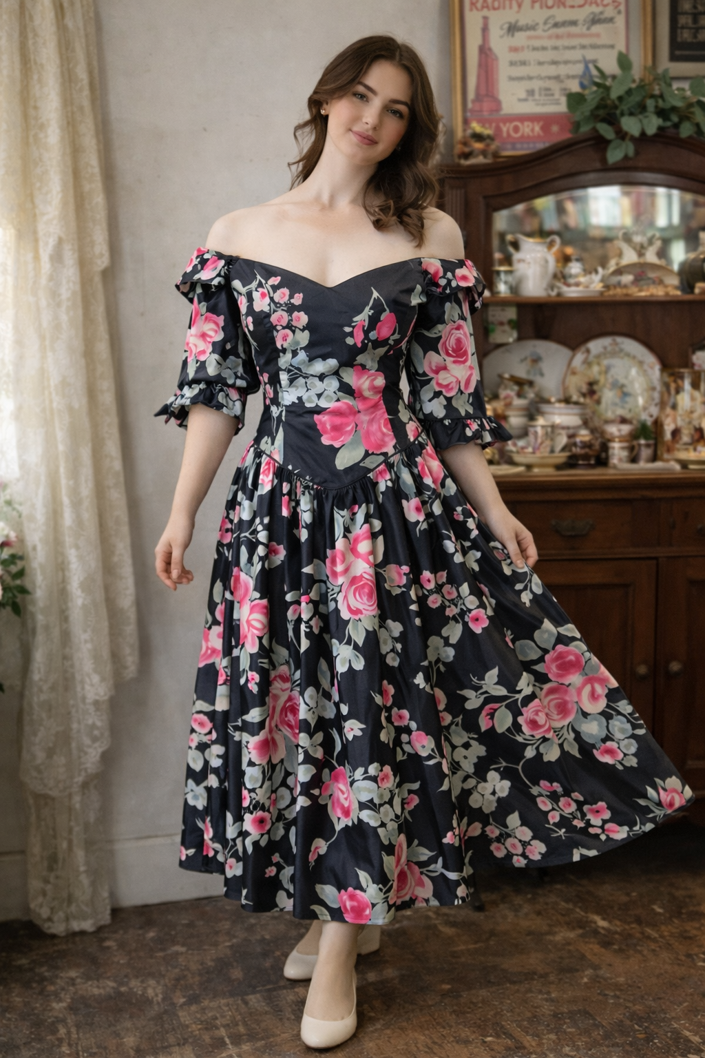 Elizabeth de la Vega Vintage Evening Gown — Adjustable Fit (AUS 8-12