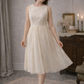 Vintage 1980s cream lace and chiffon prom dress size 12-14
