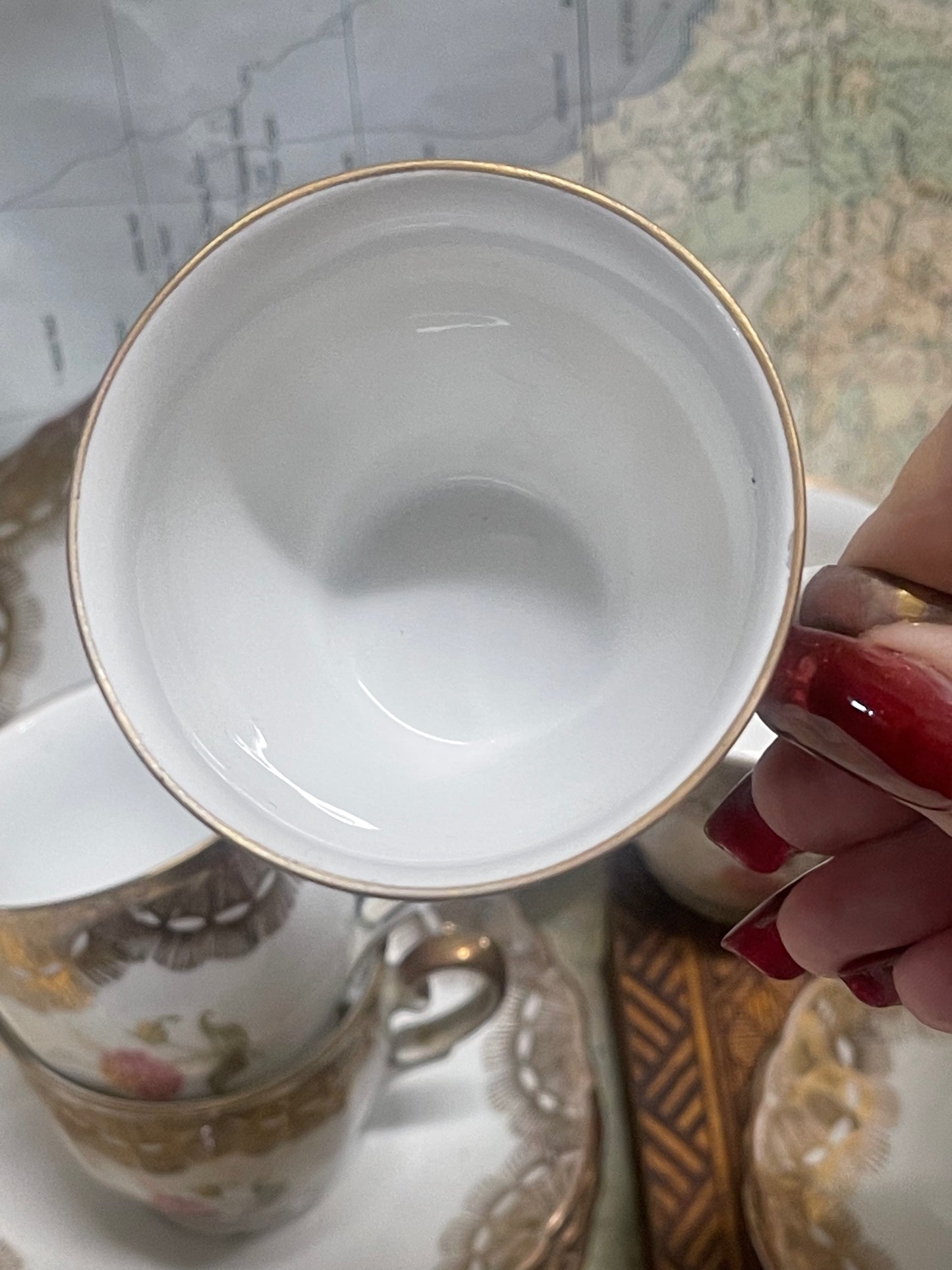 Victoria Fine China – Set of Six Small Teacups / Espresso Cups