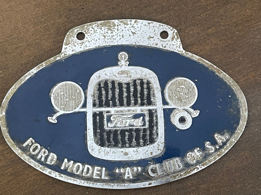 Ford Model "A" Club of South Australia car badge