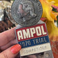 1970 Ampol Trial Competitor badge commemorating the 200th anniversary of Captain James Cook's landing in Australia.