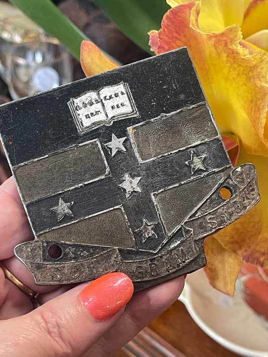 Sydney Grammar School Enamelled Vehicle Badge By Angus & Coote, 1930s