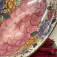 Vintage 1930s “Peony Rose” Maling Ware England hand-painted pink floral oval dish