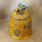 1950s Japanese Marutomo Ware honey or preserve pot with bees