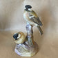 Royal Worcester Hand Painted Bone China Pair of Coal Tits Figurine - 3376