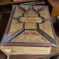 Antique Victorian Parallel Column Large Family Bible c.1884