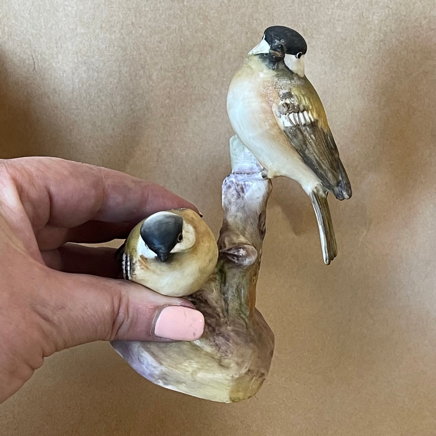 Royal Worcester Hand Painted Bone China Pair of Coal Tits Figurine - 3376