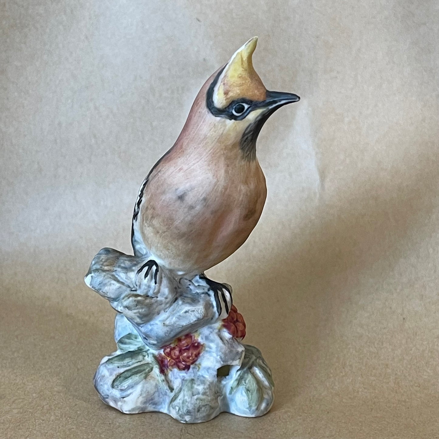 Royal Worcester Hand Painted Bone China Waxwing Figurine - 3648