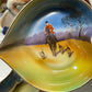 Vintage 1930s Noritake Japan Horse Hound Hunting Scene Heart Shaped Dish