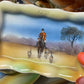 Vintage 1930s Noritake Japan Horse Hound Hunting Scene Rectangular Shaped Dish
