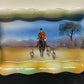 Vintage 1930s Noritake Japan Horse Hound Hunting Scene Rectangular Shaped Dish