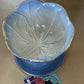 Vintage MALING NewCastle UK pedestal DESSERT BOWL blue lustre ware