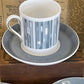 Tuscan Fine English Bone China Manhattan Retro Coffee Set: 4 coffee cups & saucers, milk jug, sugar & coffee pot