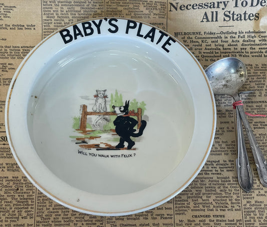 1920s Felix the Cat Empire Ware Baby Bowl