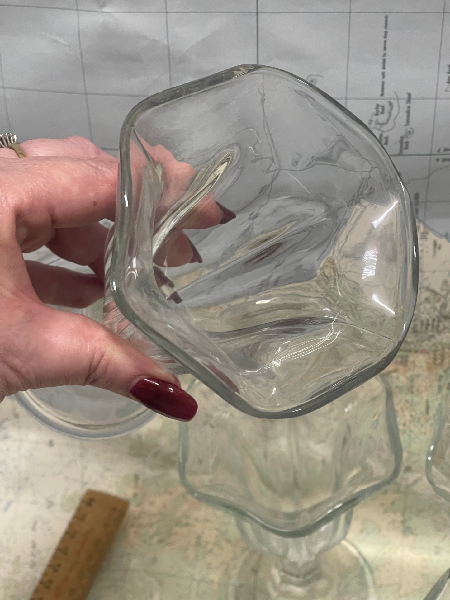 Vintage Soda Fountain Glasses — Set of Four