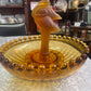 Josef Inwald Two flamingoes Float Bowl Set in Amber c.1930s