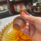 Josef Inwald Two flamingoes Float Bowl Set in Amber c.1930s