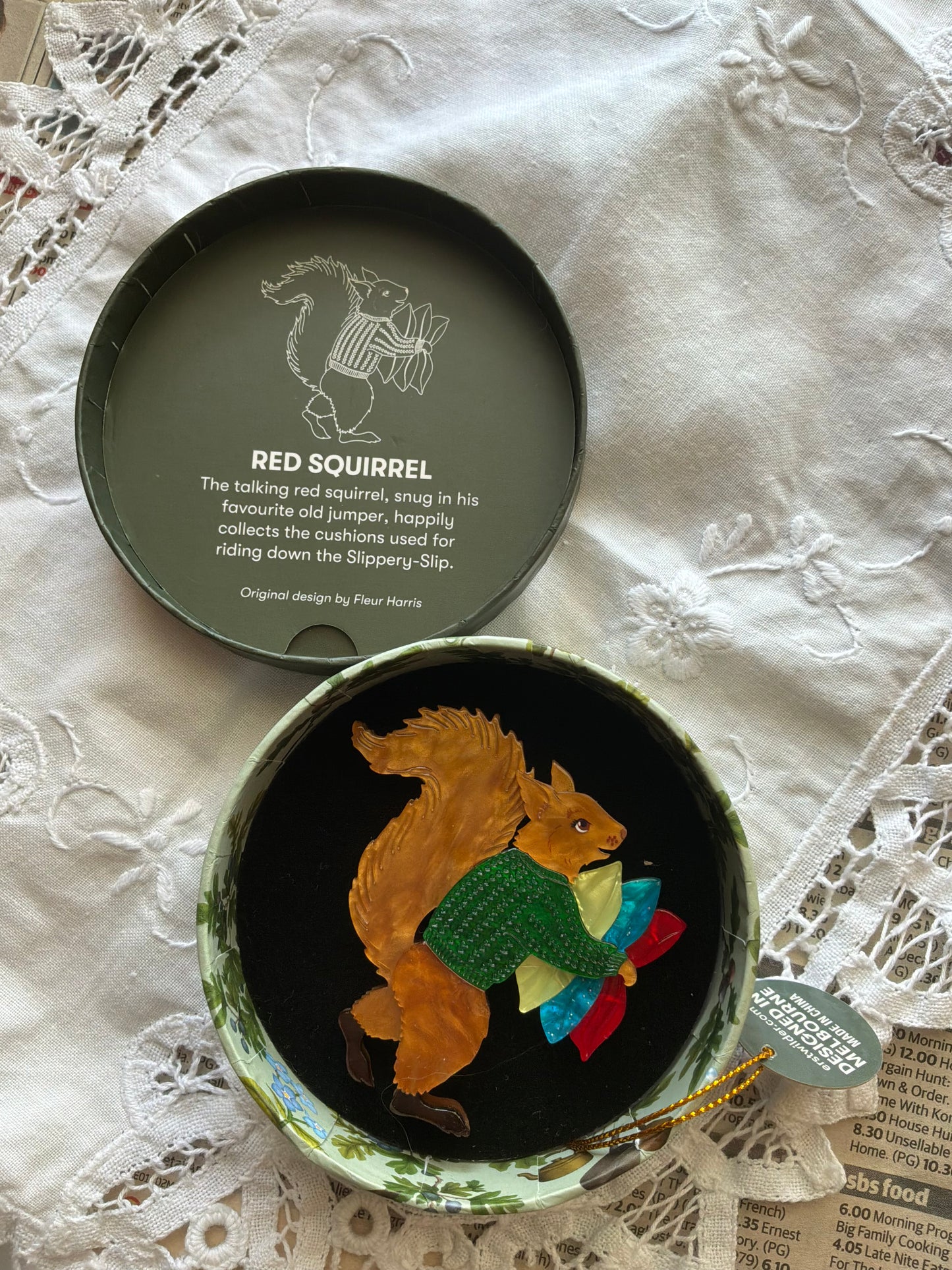 Erstwilder “ Red Squirrel Brooch” | Fleur Harris x Enid Blyton – The Magic Faraway Tree Collection (2026)