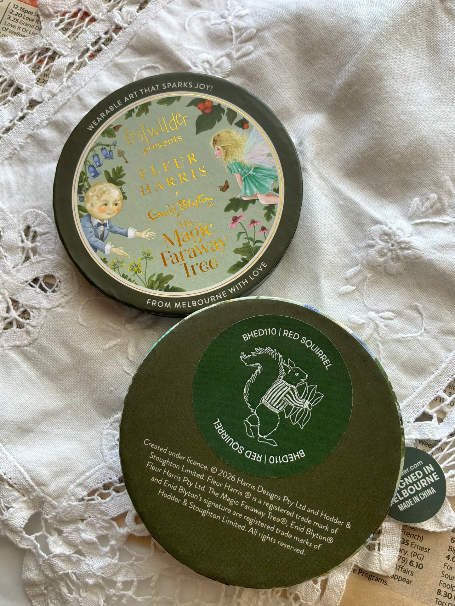 Erstwilder “ Red Squirrel Brooch” | Fleur Harris x Enid Blyton – The Magic Faraway Tree Collection (2026)