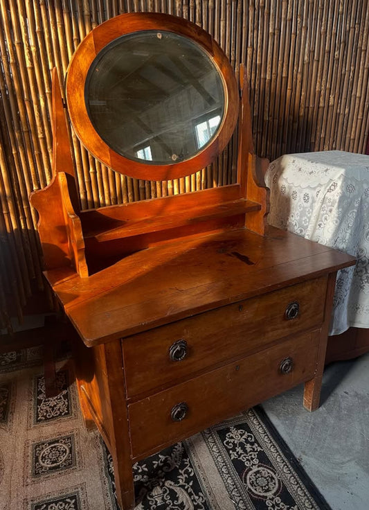 1920s–30s Queensland Maple Dressing Table (Original Brass Handles)