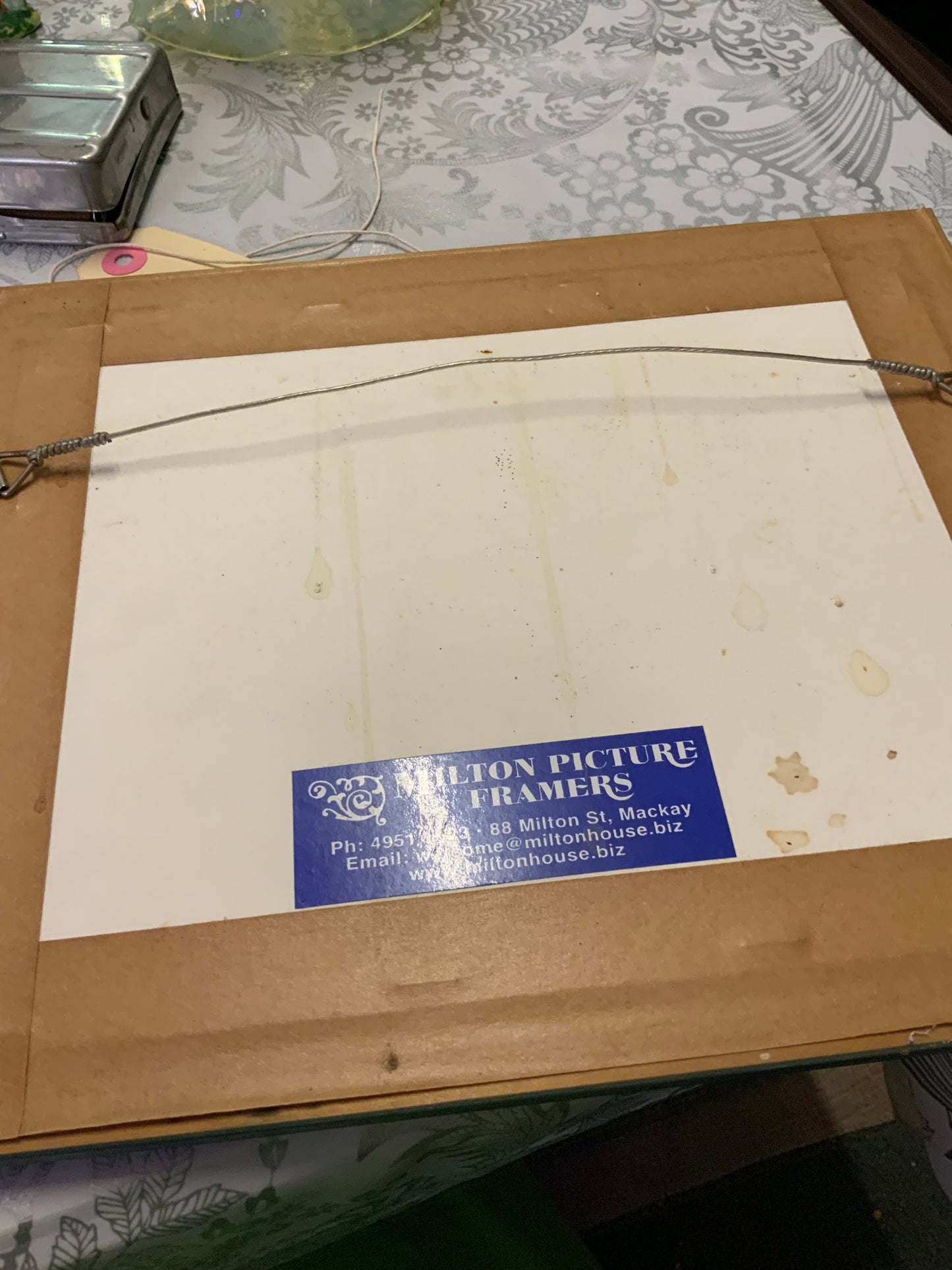 Vintage Mediterranean Miniature Landscape (Framed) — 1970s style