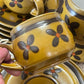 Vintage Noritake “Flower Time” Stoneware Cup & Saucer Set – 1970s Japan (Set of Six)