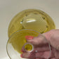 Mid-century etched and fluted oversized amber Brandy snifter art glass vase