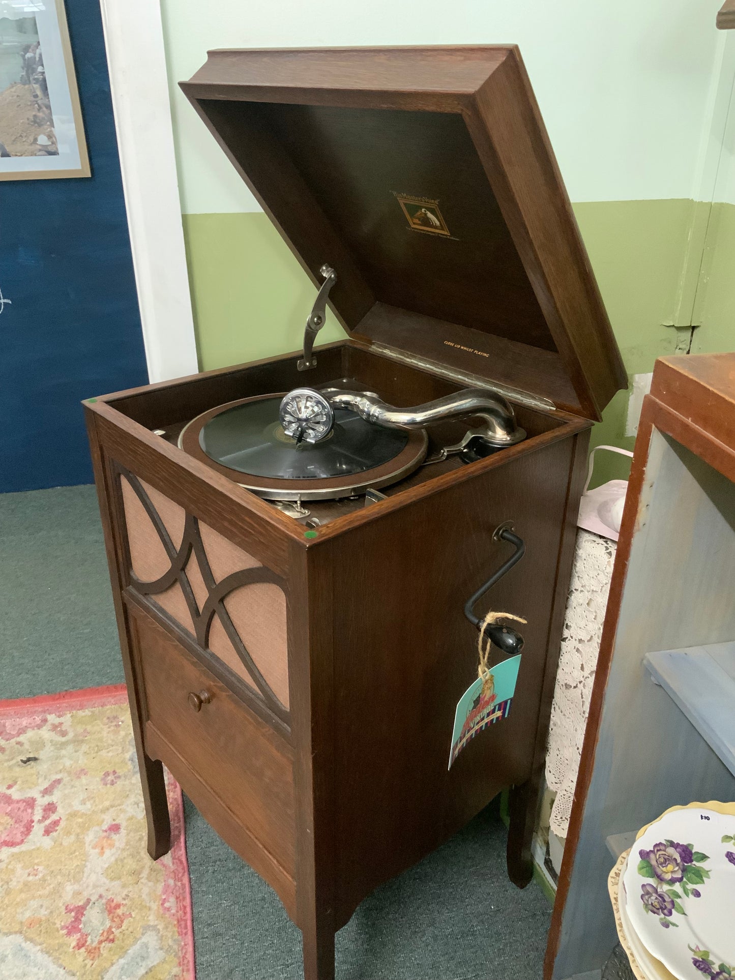 Vintage 145 Bijou Grand HMV Timber Gramophone