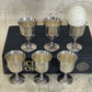 Vintage set of 6 silver plate eggcups or small goblets c.1980s