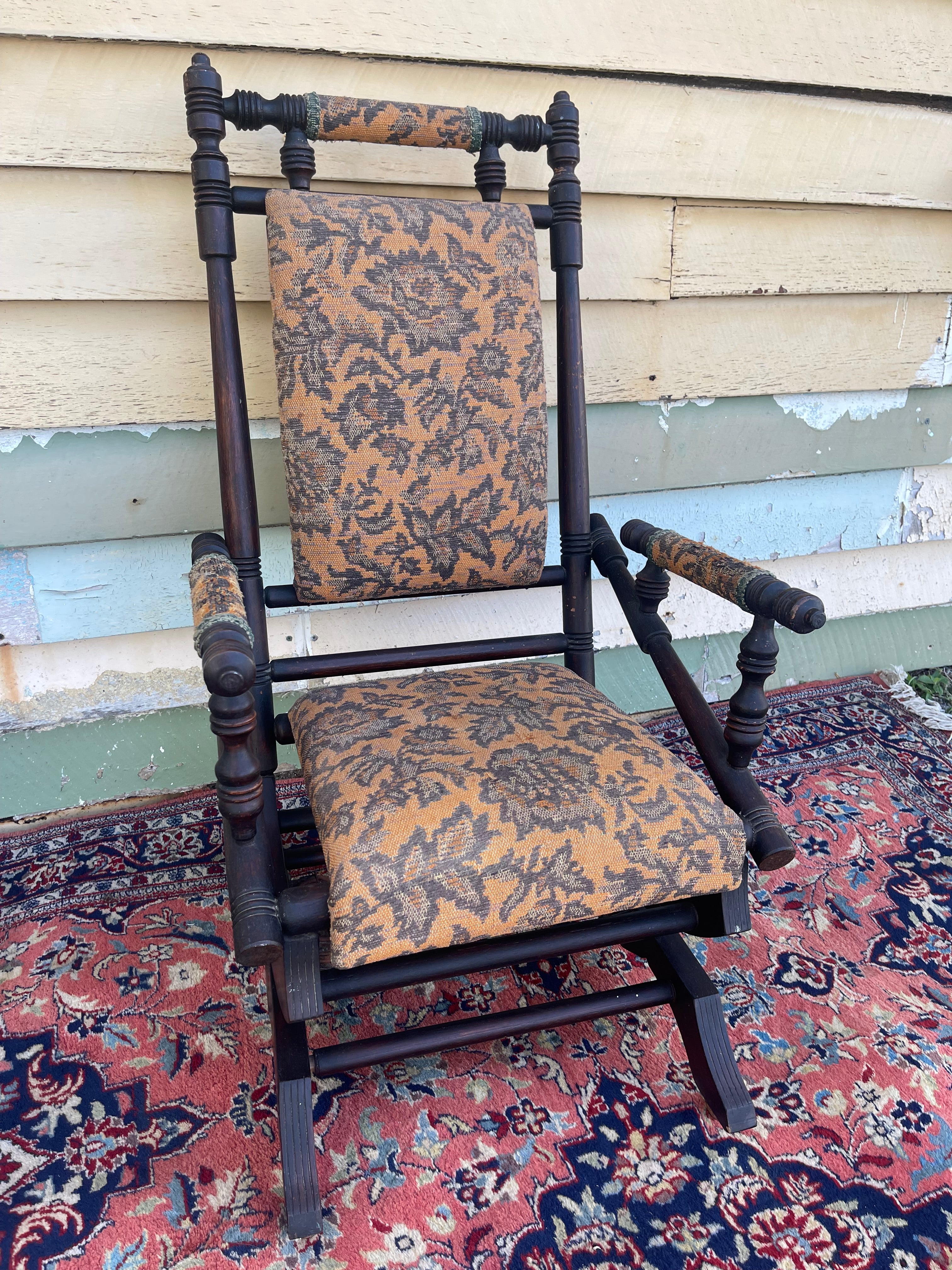 Dexter Spring Rocker Antique Dexter Rocking Chair (Spring Rocker) – Kitten Vintage