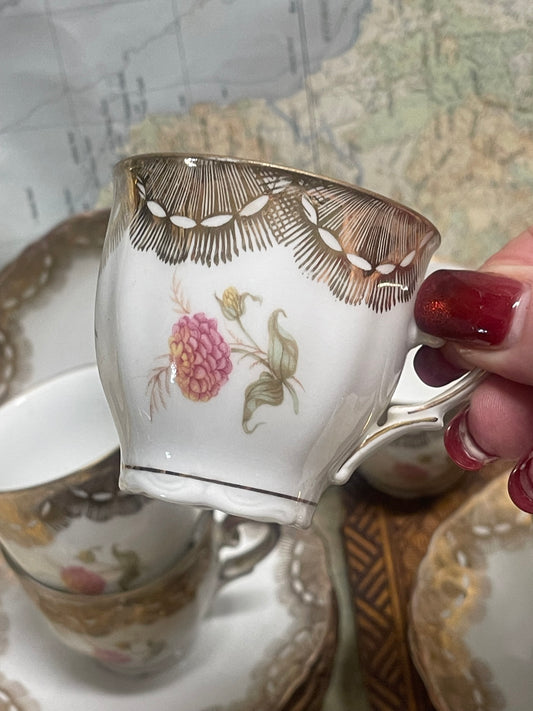 Victoria Fine China – Set of Six Small Teacups / Espresso Cups