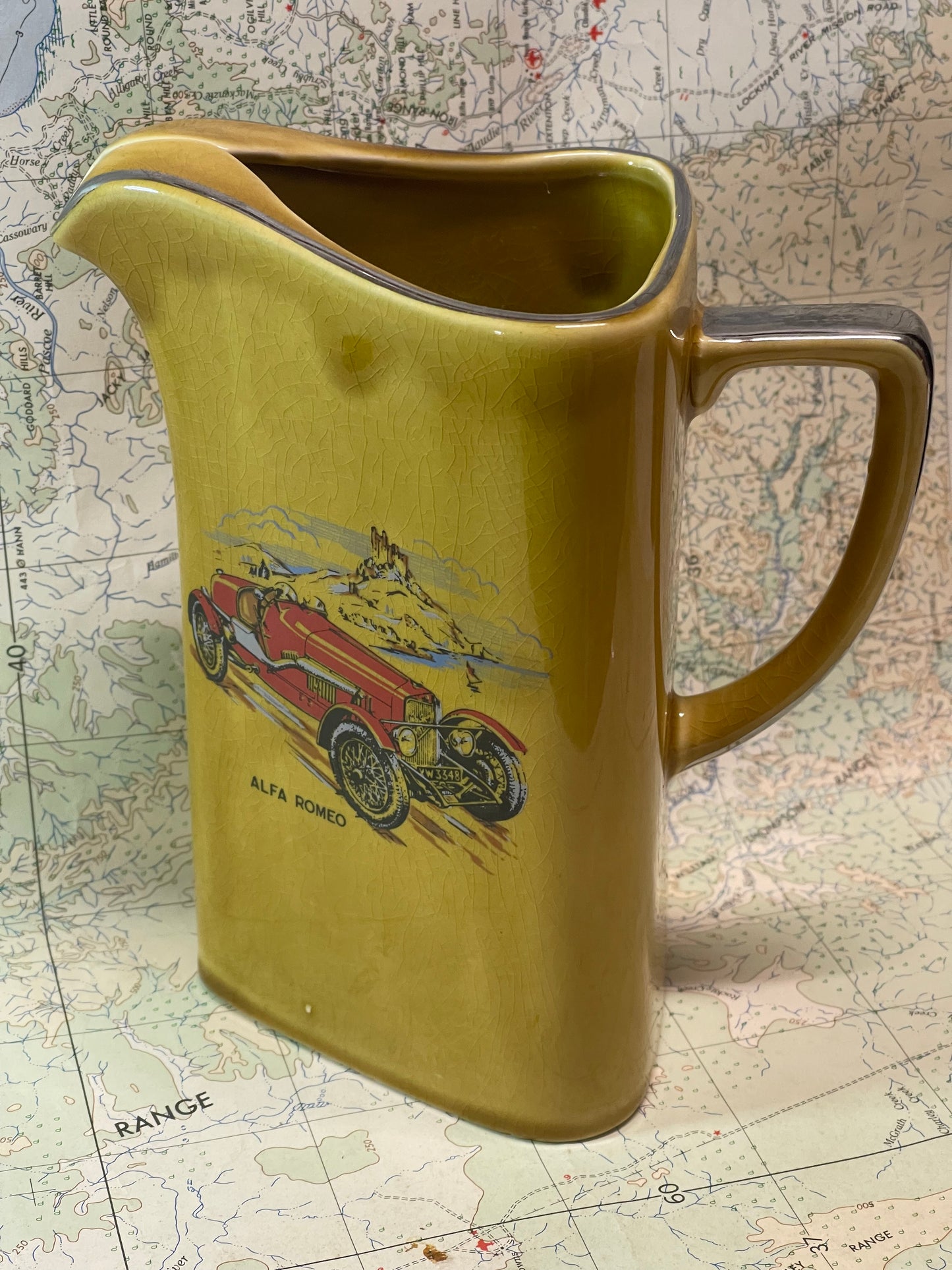 Vintage Wade Ware Motoring Jug – Bentley & Alfa Romeo