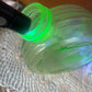Rare Uranium Glass Flask Bottle — 1930s