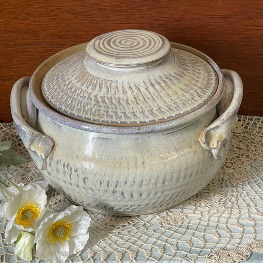 Australian Studio Pottery Casserole with Bowl Lid – 1970s Stoneware