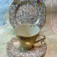 Vintage English Tea Trio  Nelson Ware – Lord Nelson – Floral Gilt