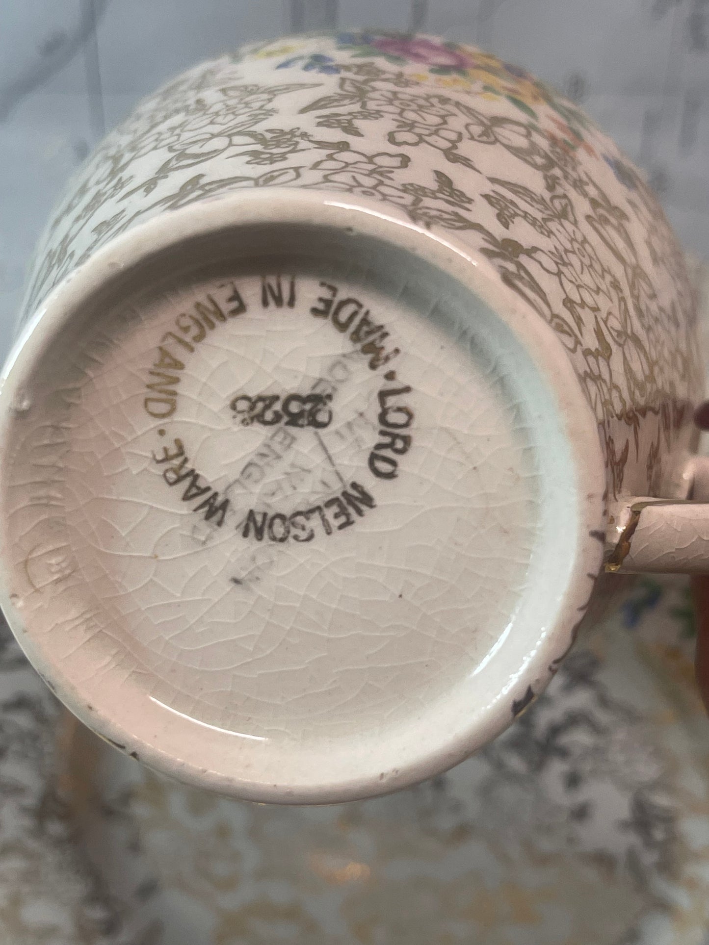 Vintage English Tea Trio  Nelson Ware – Lord Nelson – Floral Gilt