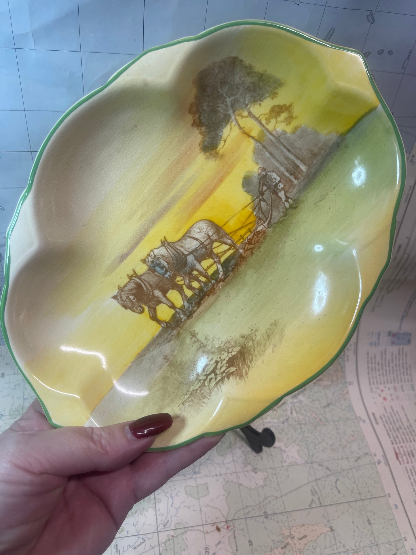 Royal Doulton Coaching Scene Dish – England
