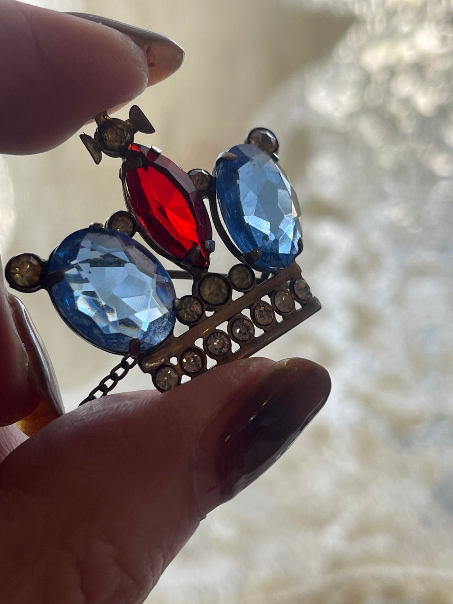 Vintage Crown & Sceptre Double Brooch C.1930s